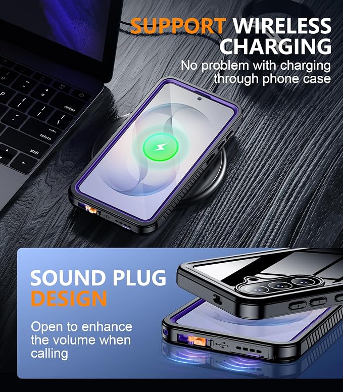 Temdan Designed for Samsung Galaxy S26 Plus Case Waterproof, Built-in Lens & - Image 8