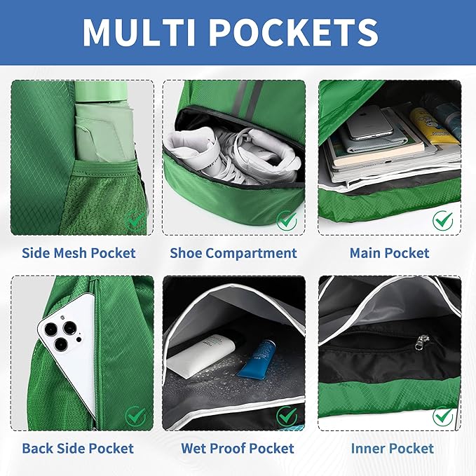 JELUTAR Drawstring Backpack Gym Bag - Image 3