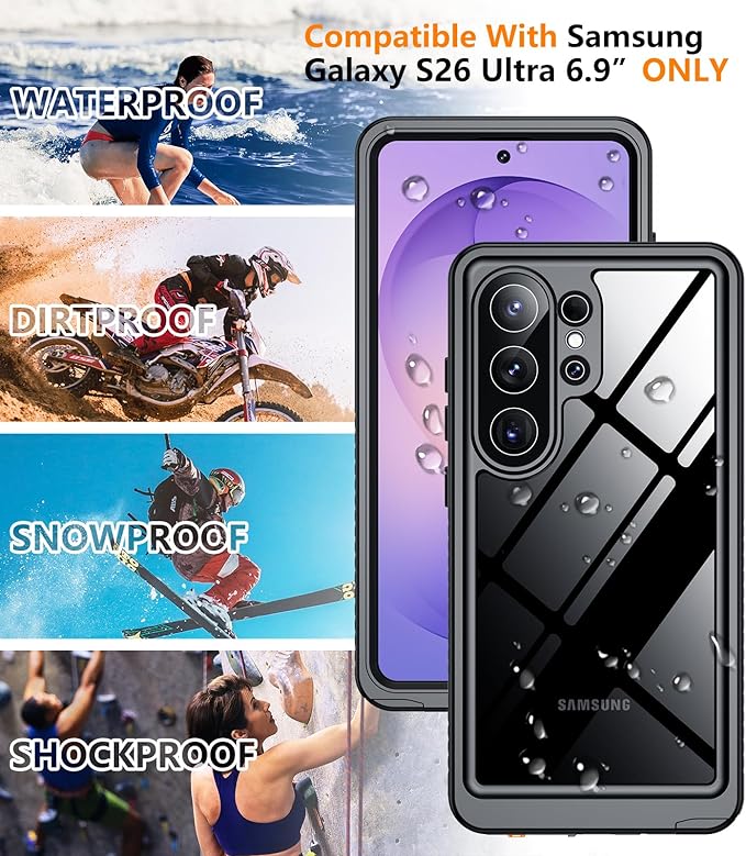 Temdan Designed for Samsung Galaxy S26 Ultra Case Waterproof, Built-in Lens & - Image 5