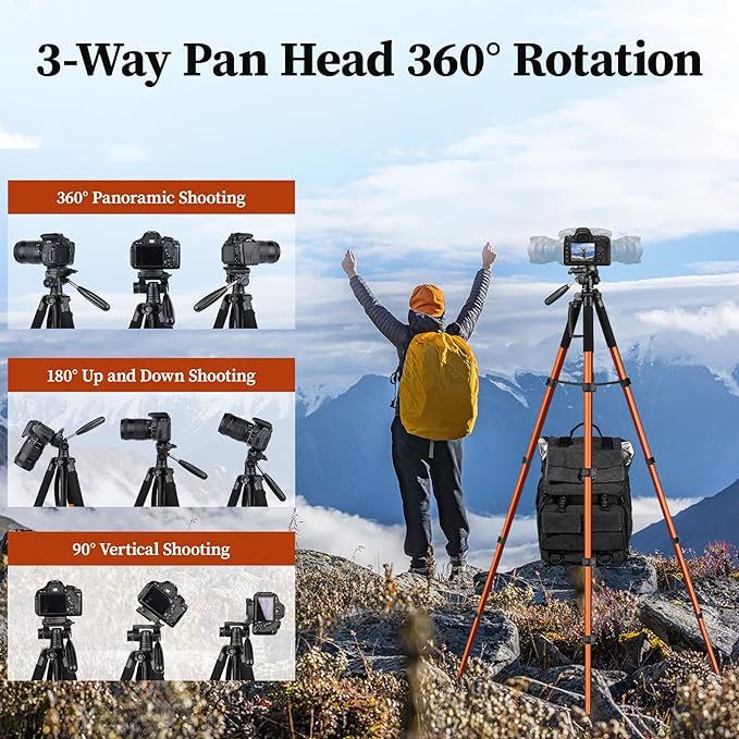 JOILCAN Tripod Camera Tripods, Heavy Duty Tall Cameras Tripod Stand, - Image 2