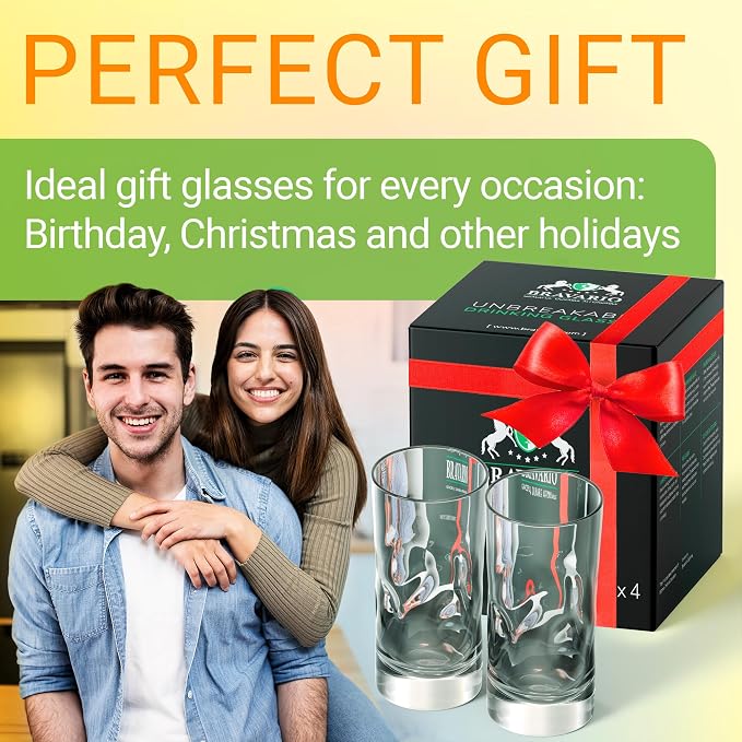Bravario Unbreakable Plastic Drinking Glasses 17 oz | Dishwasher Safe - Image 5