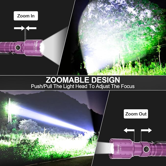 Banral Flashlights High Lumens Rechargeable, Super Bright Long Range Small - Image 5