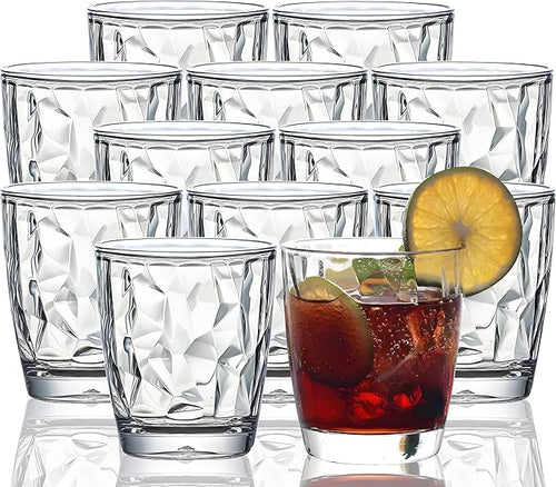 10 Oz Unbreakable Tritan Drinking Glasses Shatterproof Acrylic Glasses by VEILEDGEM