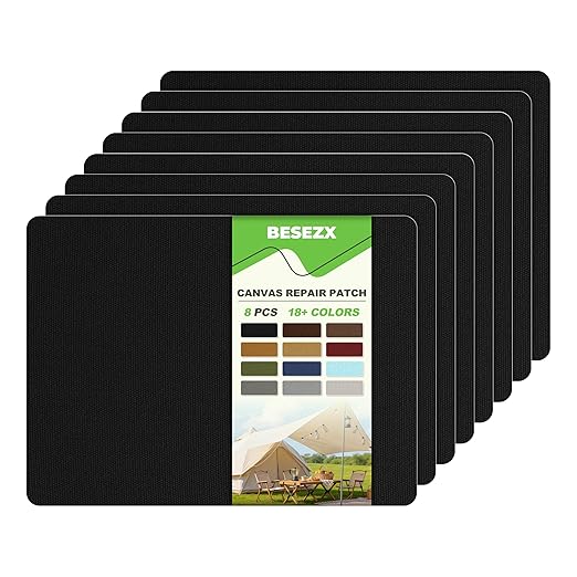 Besezx Canvas Repair Patch, Outdoor Gear Patch, 7.87x5.9 Inches 8PCS, by Besezx