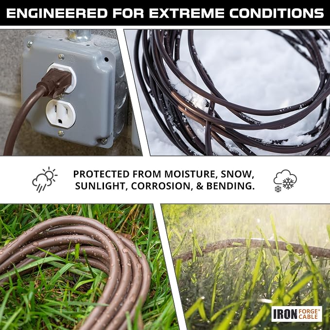 Iron Forge Cable Outdoor Brown Extension Cord 6 ft - Image 7