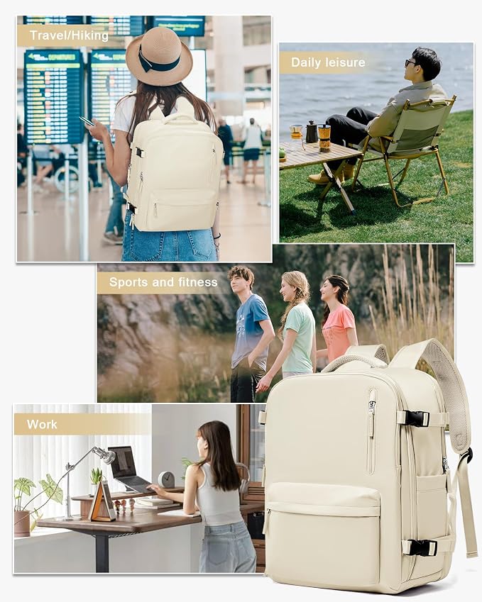 WONHOX Large Travel Backpack Carry on Flight Approved Laptop Work Business - Image 7