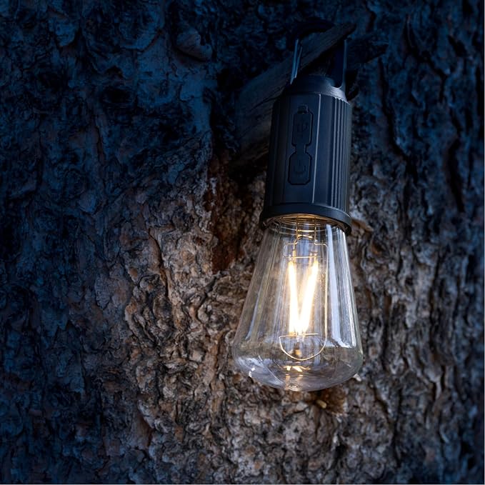 Rechargeable Camp Light, Warm White LED Conical Bulb, Battery Powered - Image 3