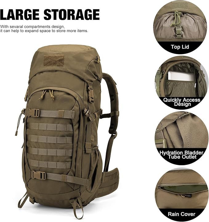 Mardingtop 50L Hiking Backpack, Backpacking Backpack - Image 5