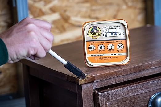 Gorilla All Purpose Wood Filler, Natural Finish, 16 Ounce Tub - Image 6