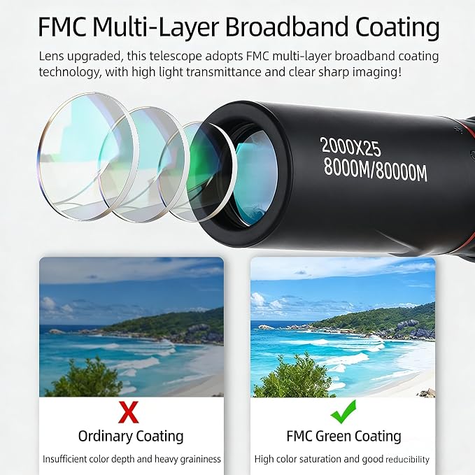 Mini Monocular Telescope, 25X High Definition HD - Image 3