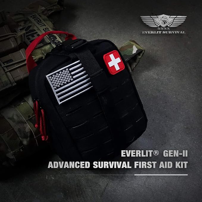 Everlit Survival Upgraded Survival First Aid Kit Emergency Gear Trauma Kit - Image 7