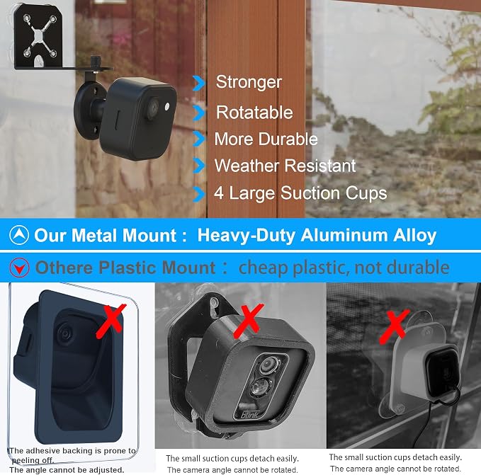 2-in-1 Metal Camera Mount for Blink Outdoor 4 & Blink Mini, （2026 Upgrade Big - Image 5