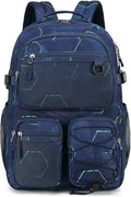 Lohol Multi-Pocket Backpack for School College Travel, Heavy Duty Big Bookbag by Lohol
