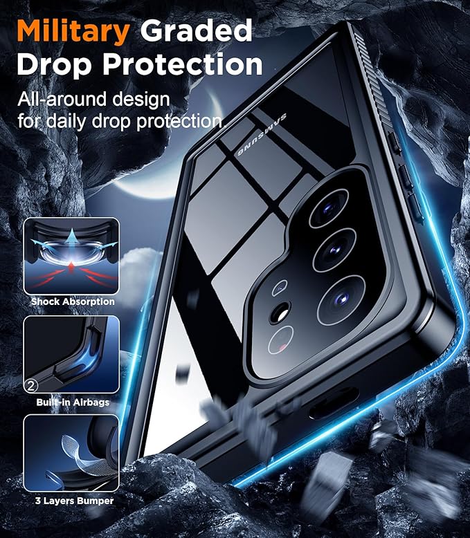 Temdan Designed for Samsung Galaxy S24 Ultra Case, Waterproof Built-in Lens & - Image 4