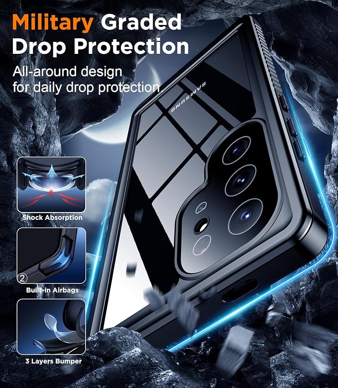 Temdan Designed for Samsung Galaxy S24 Ultra Case, Waterproof Built-in Lens & - Image 4