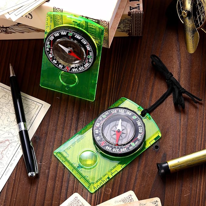 Geiserailie Acrylic Orienteering Compass Hiking Backpacking Map Reading Compass - Image 6
