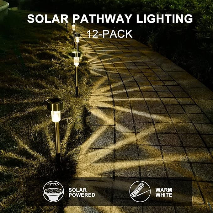 Dream Master Solar Lights Outdoor Waterproof, Stainless Steel LED Landscape - Image 3