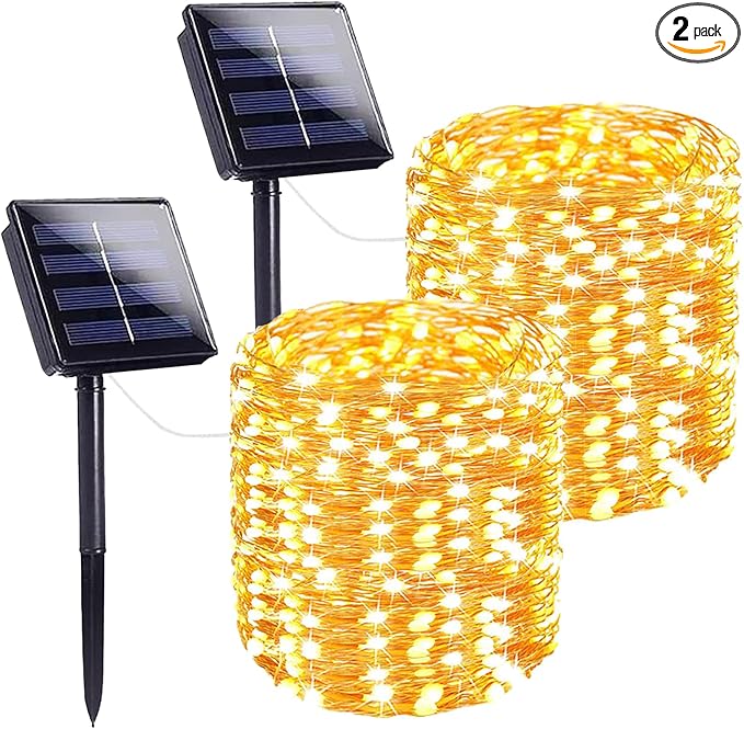 Extra-Long 144FT Solar String Lights by SANJICHA