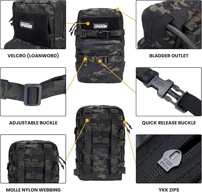 EXCELLENT ELITE SPANKER Tactical MOLLE Hydration Backpack Water Bladder Carrier - Image 3