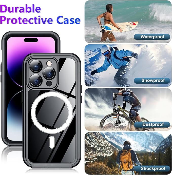 Temdan Compatible with iPhone 14 Pro Max Case Waterproof, Built-in Screen & - Image 6