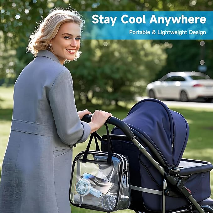Portable Handheld Fan, 180° Foldable Personal Fan, USB Rechargeable Mini Hand - Image 6