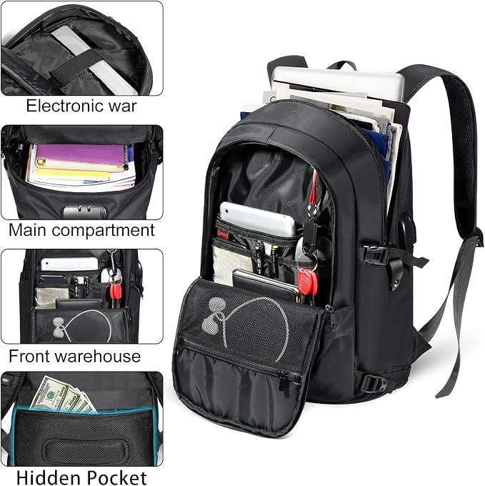Tzowla 35 Liter Anti Theft Backpack - Image 4