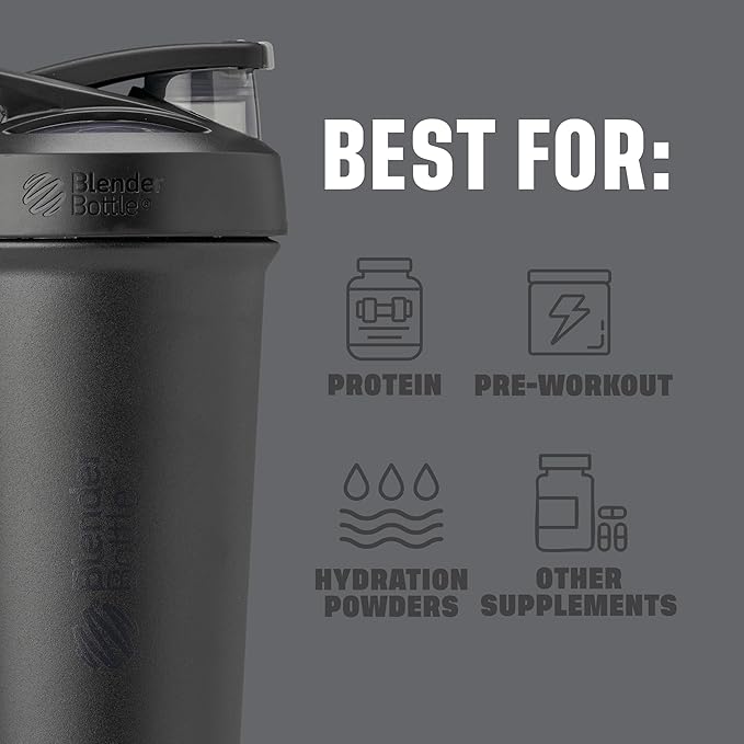 BlenderBottle Sport Sleek Shaker Cup Insulated Stainless Steel Water Bottle - Image 4
