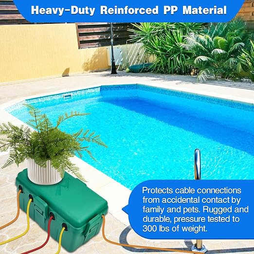 Hrensaw Medium Outdoor Electrical Box, IP54 Waterproof Extension Cord Cover w/6 - Image 4