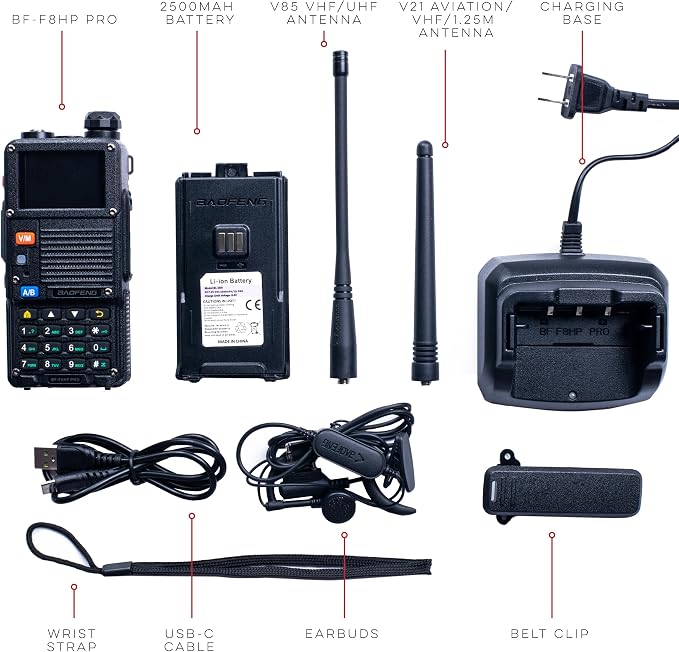 BAOFENG BF-F8HP PRO 10 W Tri-Band Two-Way Radio – UV-5R 7th Gen, 1000 Channels - Image 7