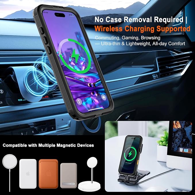 Underwater Case for iPhone 17 Air 6.5", IP68 Waterproof Shockproof Full Body - Image 5
