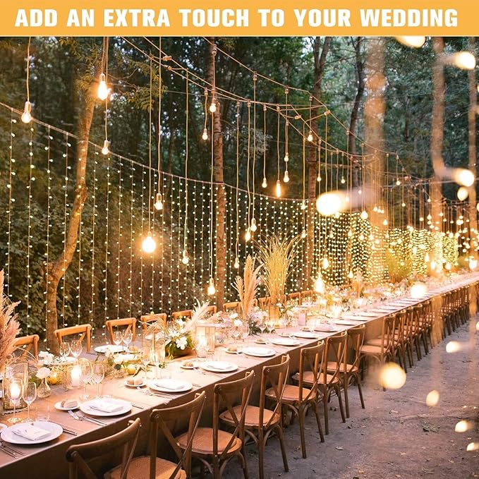 JMEXSUSS 900 LED Outdoor Curtain Lights, 9.5x29.5ft Christmas Lights Plug in - Image 8