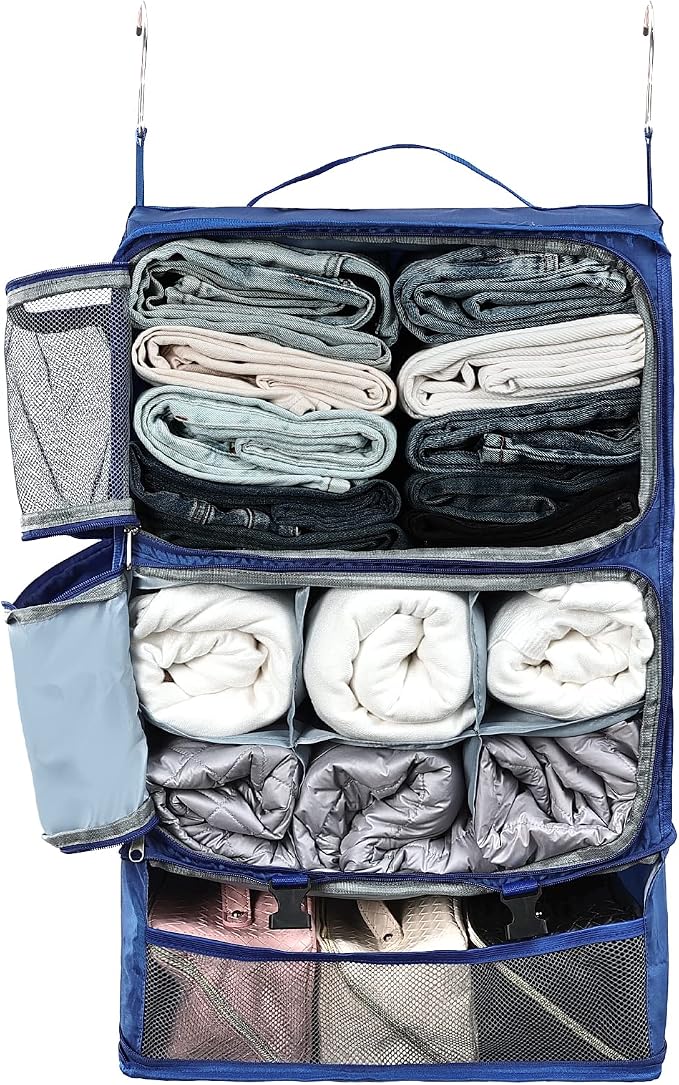 Surblue Hanging Shelves Travel Storage Bag Compression Packing Cube by SURBLUE