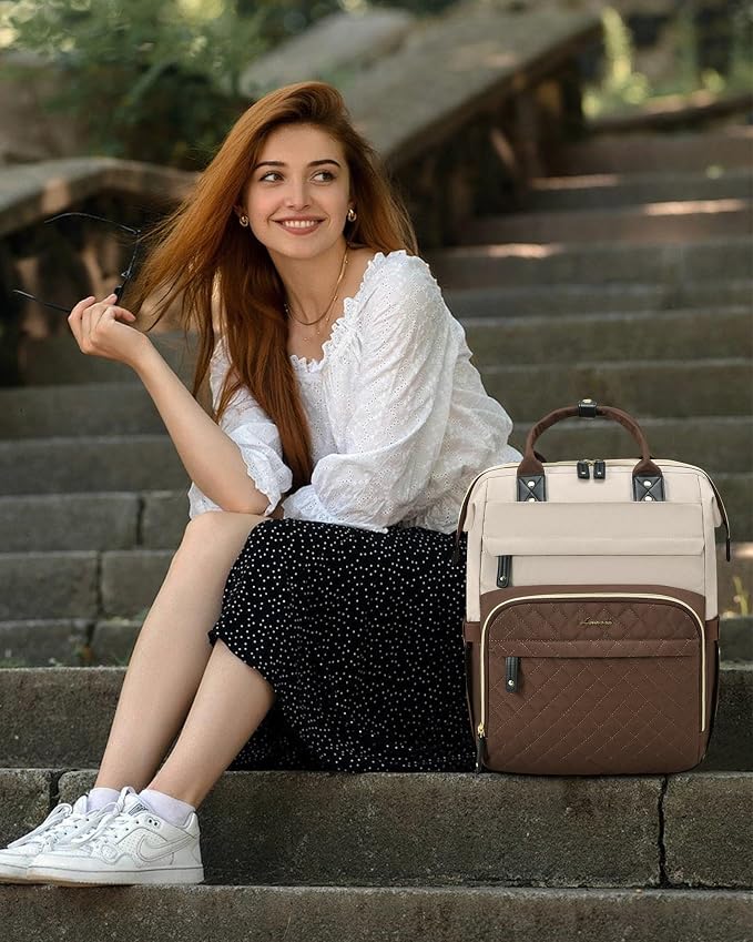LOVEVOOK Laptop Backpack for Women, 15.6 inch Waterproof Nurse Bag Teacher Work - Image 2