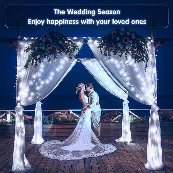 JMEXSUSS 2 Pack White Battery Operated Christmas String Lights, Each 33ft 100 - Image 6