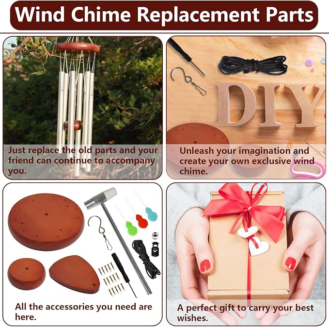 Wind Chime Replacement Parts, Wind Catcher, 19.6FT Nylon Cord, DIY Wind Chime - Image 3