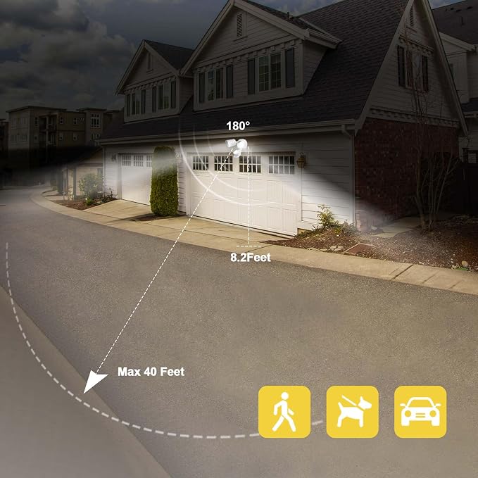 LED Motion Sensor Outdoor Lights, 34W 3500LM 5000K Daylight, IP65 Waterproof - Image 4