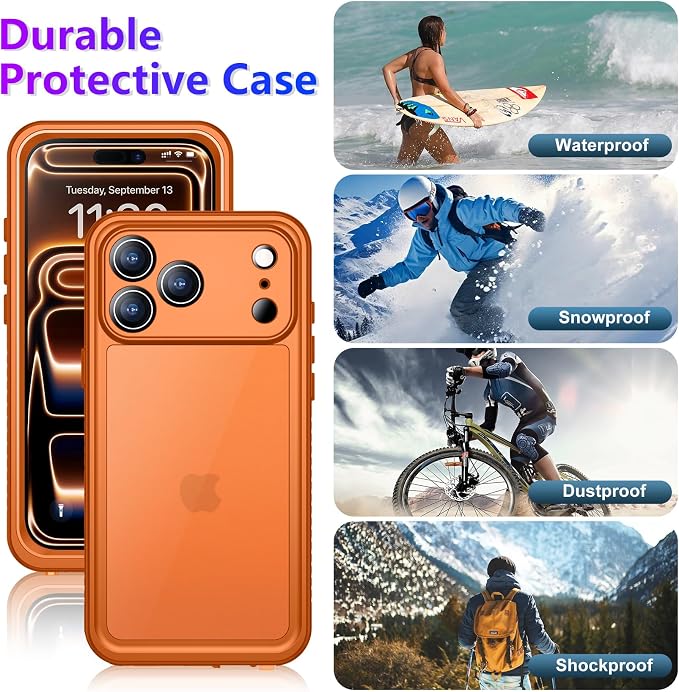 Temdan Compatible with iPhone 17 Pro Max Case, Waterproof Built-in Screen & - Image 7