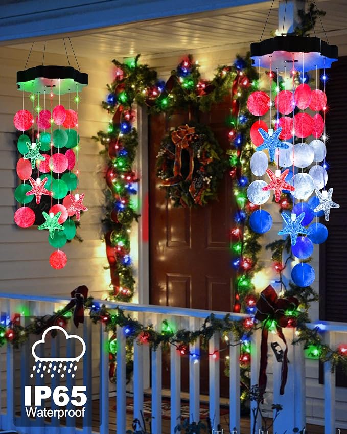 Toodour Solar Decorative Lights Outdoor, Solar Wind Chimes Outside Decorative - Image 6