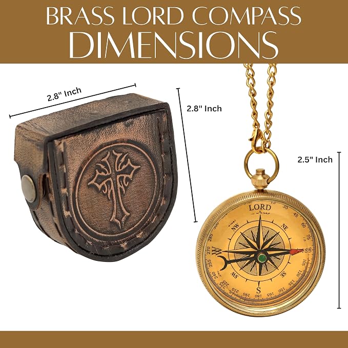 Handmade Brass Antique Compass - Image 3