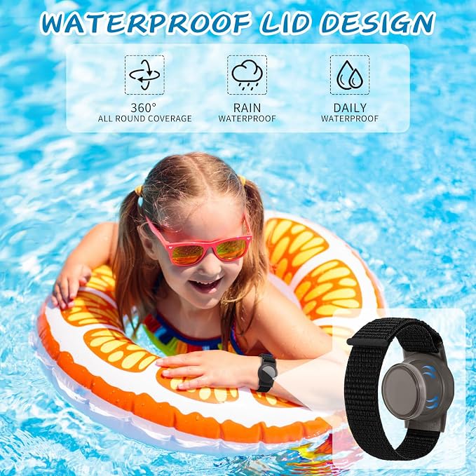 Waterproof Bracelet for Airtag Kids 2 Pack, Soft Nylon Hidden Air Tag Wristband - Image 2