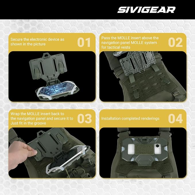 Tactical Molle Phone Holder for Plate Carrier Vest, Quick Release & Adjustable - Image 4