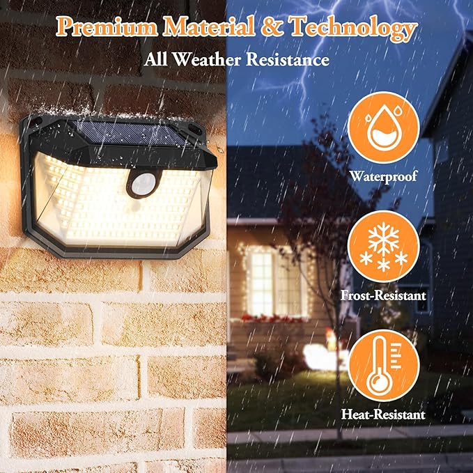 2-Pack Solar Outdoor Lights, Super Bright Solar Powered Motion Sensor Outdoor - Image 5