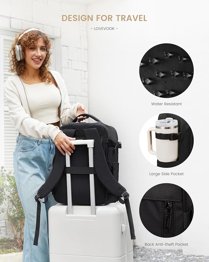 LOVEVOOK Travel Backpack for Women & Men, 40L Large Carry On Backpack Airline - Image 7