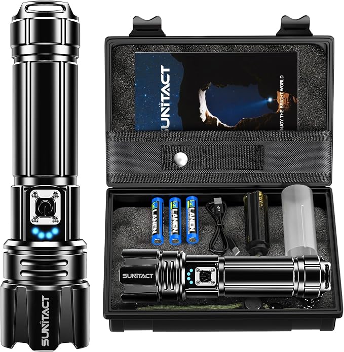 Sunitact Flashlights High Lumens Rechargeable by Sunitact