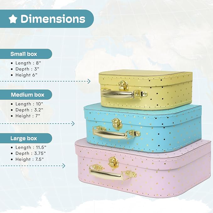 Jewelkeeper Decorative Storage Boxes Set of 3 - Image 3