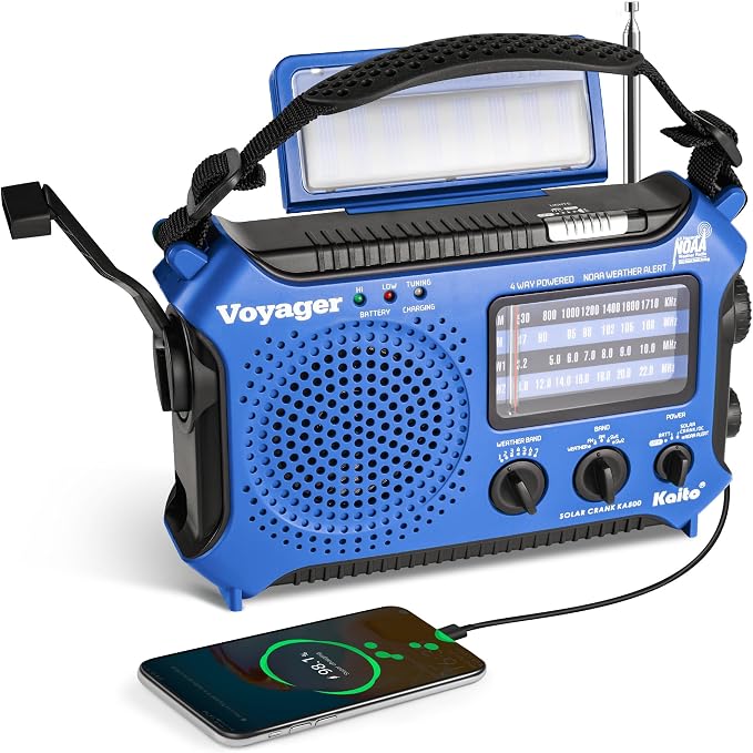 Kaito KA500BU 5-Way Powered Emergency AM/FM/SW Weather Alert Radio by Kaito