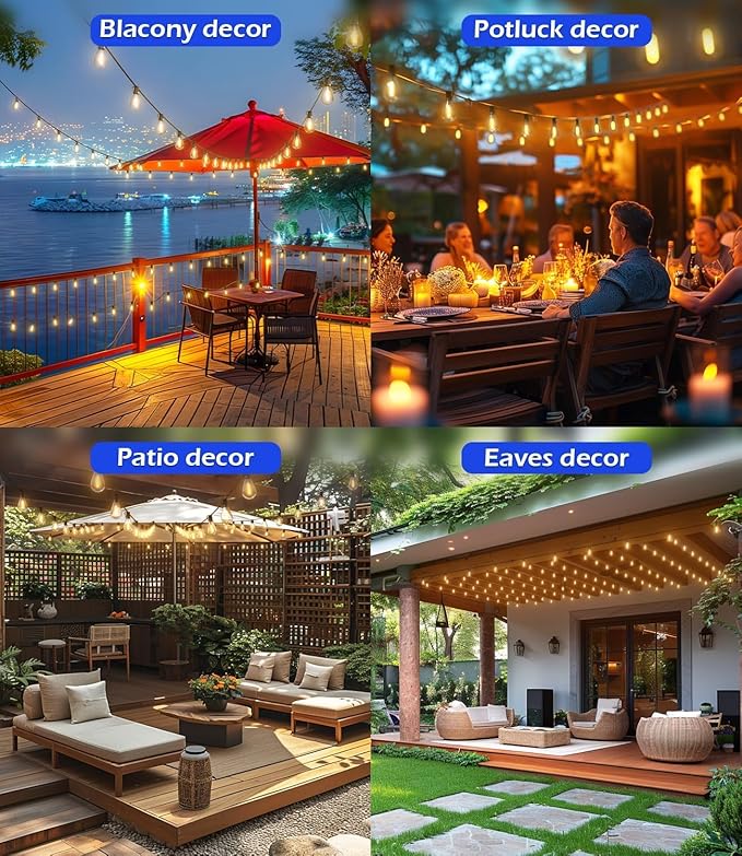 Tenmiro 120FT Outdoor String Lights, Ultra Long Waterproof 30+2 Edison - Image 6