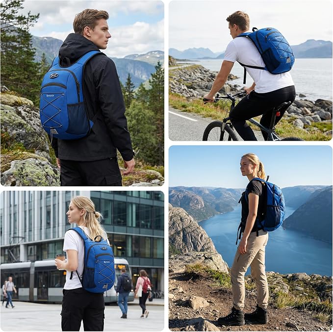 Ultra-Light Soft Daypack 15L/20L, Cushioned Breathable Back Panel Backpack - Image 7