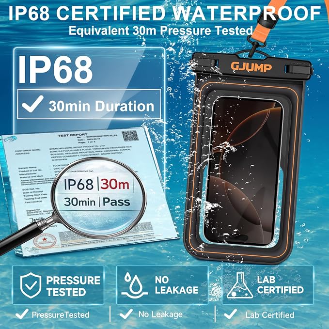 Waterproof Phone Pouch Floating 2 Pack, IP68 Dry Bag Compatible - Image 3