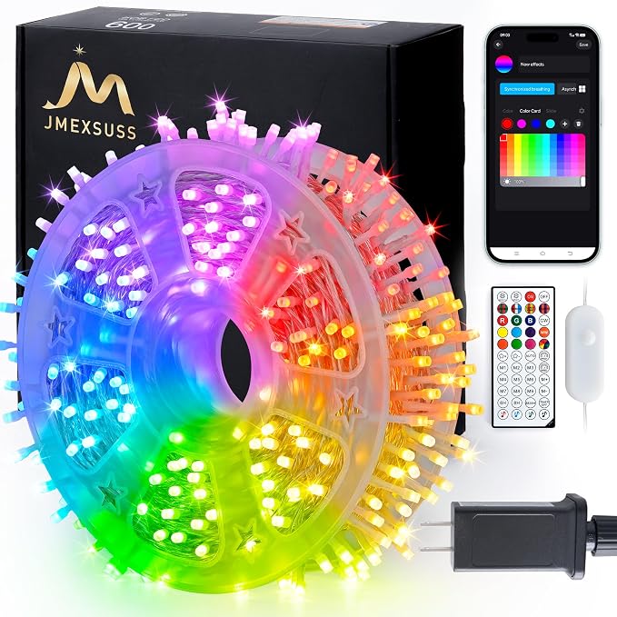 JMEXSUSS 400 LED RGB String Light Outdoor Indoor, Christmas Lights Outdoor by JMEXSUSS